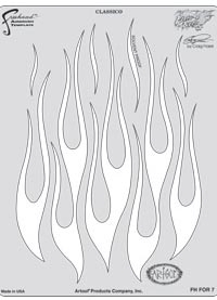Airbrush Template - Flame-O-Rama || Classico