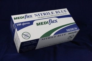 Blue Nitrile Examination Glove Large