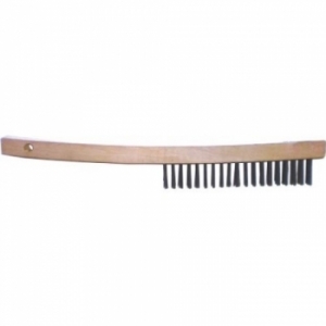 Wire Brush (bent) 11x3row Wooden handle