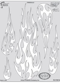 Airbrush Template - Flame-O-Rama || Firebalz