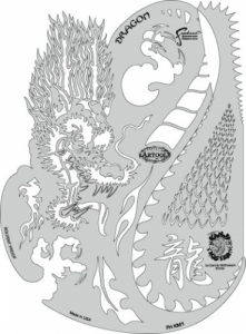 Airbrush Template - Kanji Master || Dragon