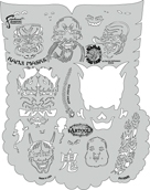 Airbrush Template - Kanji Master || Kanji Masks