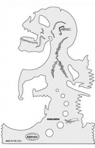 Airbrush Template - Skull Master|| Screamin